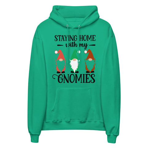 Staying Home With My Gnomies Unisex Fleece Hoodie