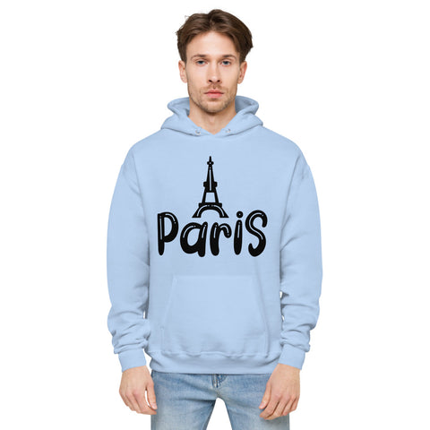 Paris Unisex Fleece Hoodie