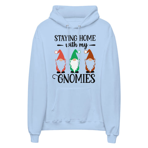 Staying Home With My Gnomies Unisex Fleece Hoodie