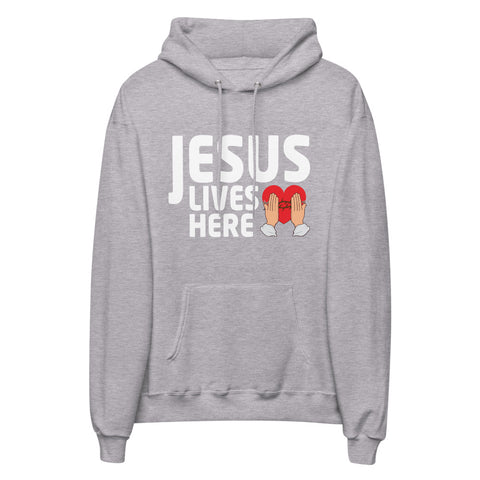 Jesus Lives Here Unisex Fleece Hoodie