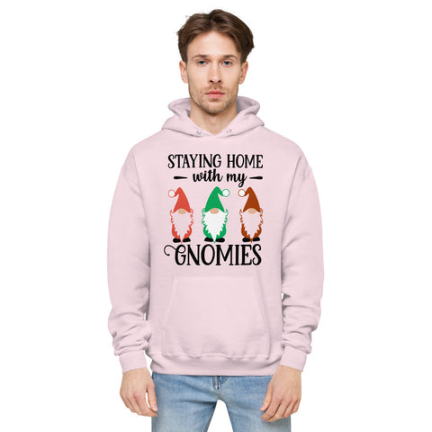 Staying Home With My Gnomies Unisex Fleece Hoodie