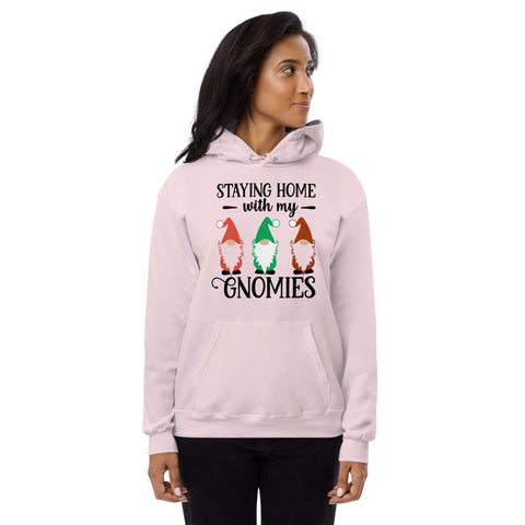 Staying Home With My Gnomies Unisex Fleece Hoodie