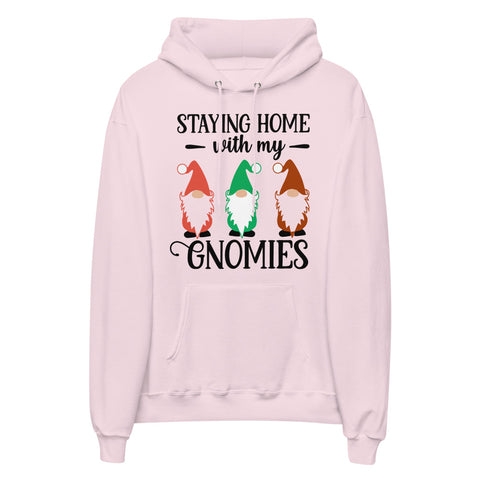 Staying Home With My Gnomies Unisex Fleece Hoodie