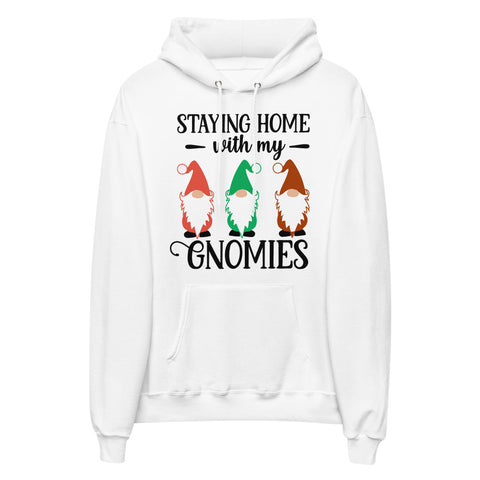 Staying Home With My Gnomies Unisex Fleece Hoodie