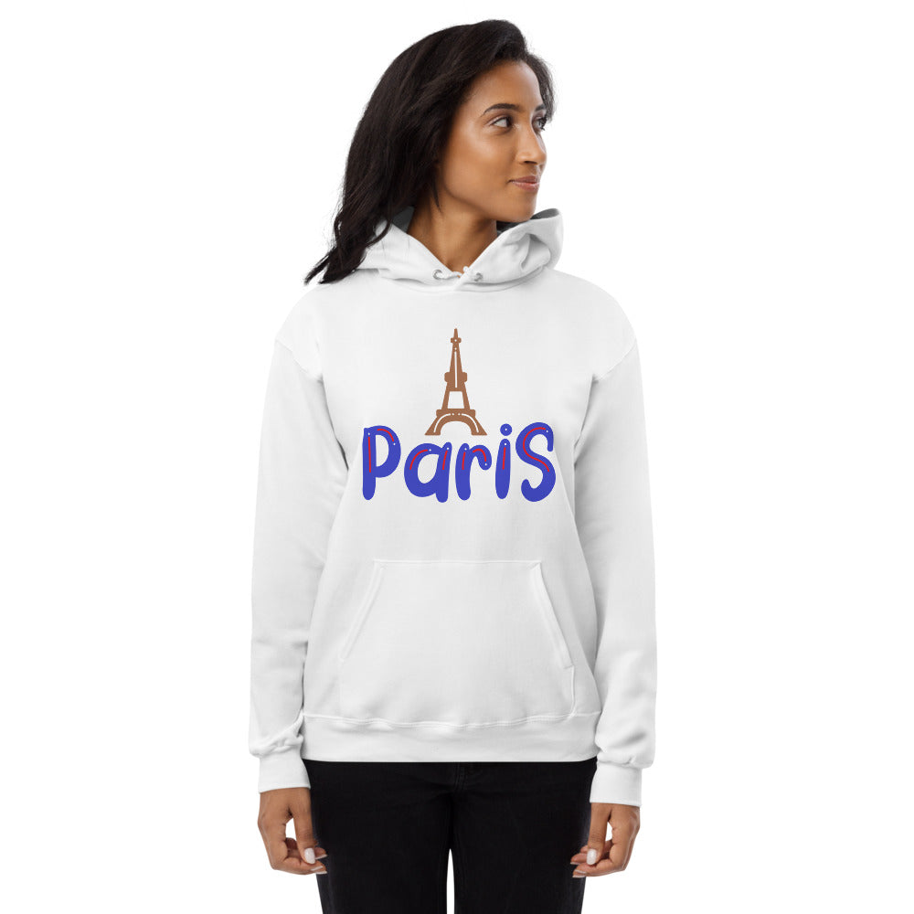 Paris Unisex Fleece Hoodie