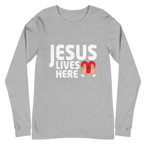 Jesus Lives Here Unisex Long Sleeve Tee