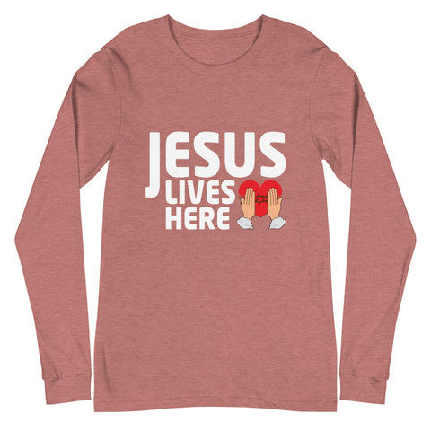 Jesus Lives Here Unisex Long Sleeve Tee