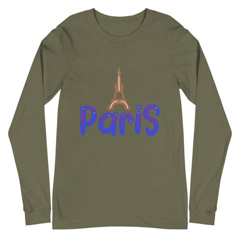 Paris Unisex Long Sleeve Tee