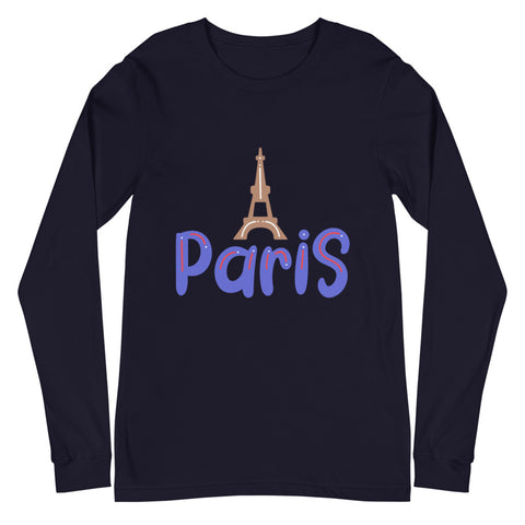 Paris Unisex Long Sleeve Tee