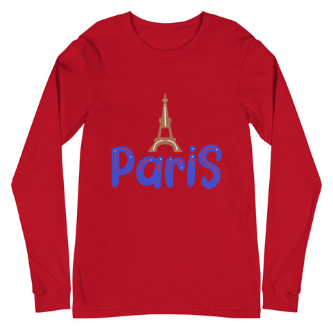 Paris Unisex Long Sleeve Tee