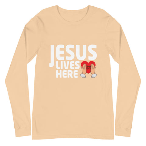 Jesus Lives Here Unisex Long Sleeve Tee