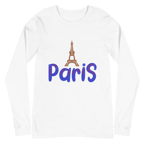 Paris Unisex Long Sleeve Tee