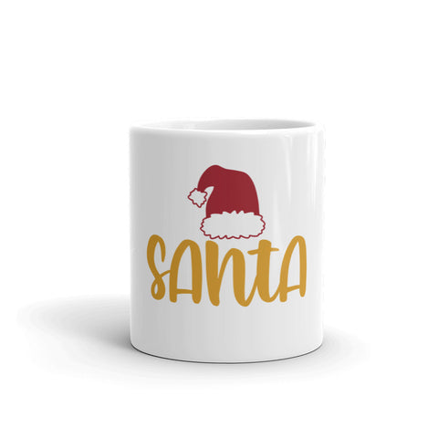 Santa White glossy mug