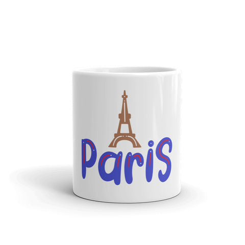 Paris White glossy mug