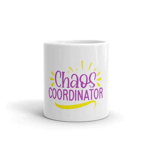 Chaos Coordinator White glossy mug