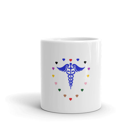 White glossy mug