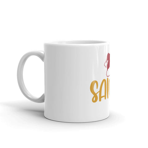 Santa White glossy mug