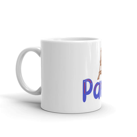 Paris White glossy mug