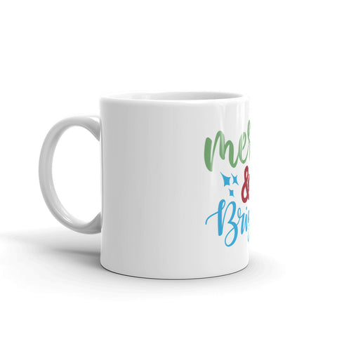 Merry Bright White glossy mug