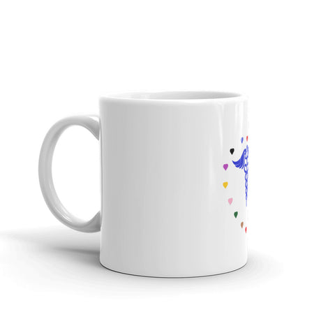 White glossy mug