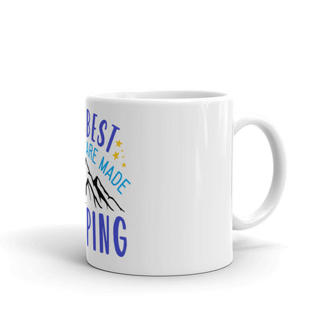 The Best Memories Are Made Camping White glossy mug