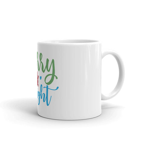 Merry Bright White glossy mug