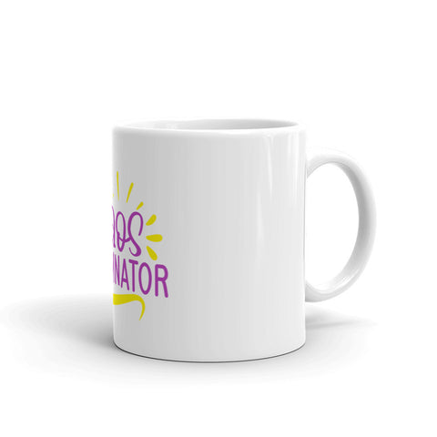 Chaos Coordinator White glossy mug
