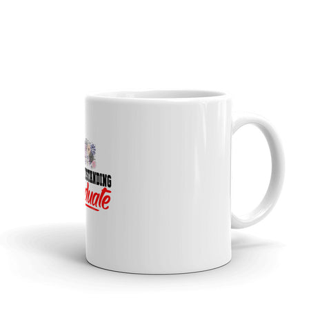 Black Graduate White glossy mug