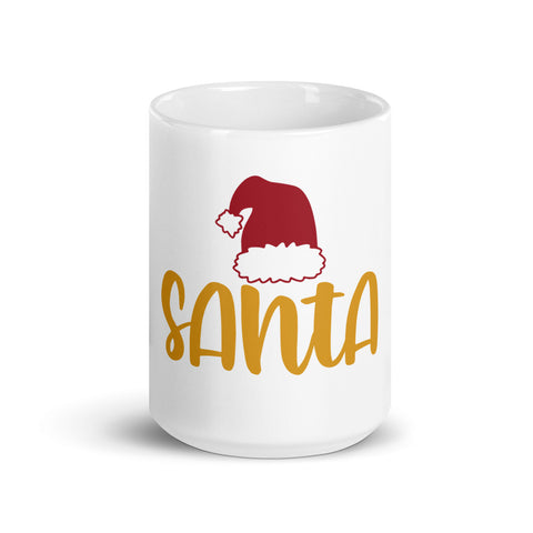 Santa White glossy mug