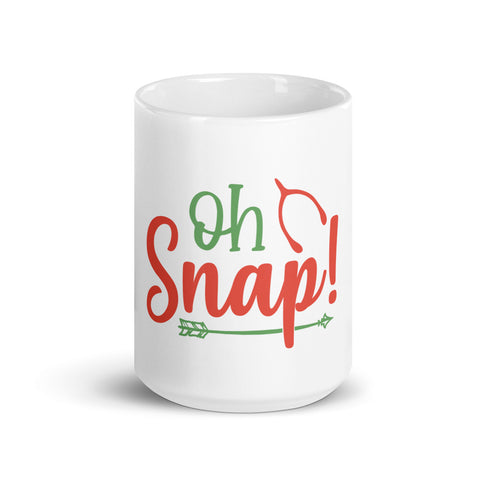 Oh Snap White glossy mug