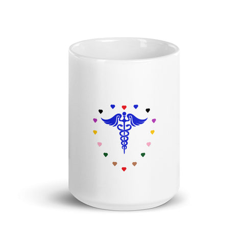 White glossy mug
