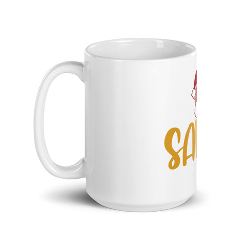 Santa White glossy mug