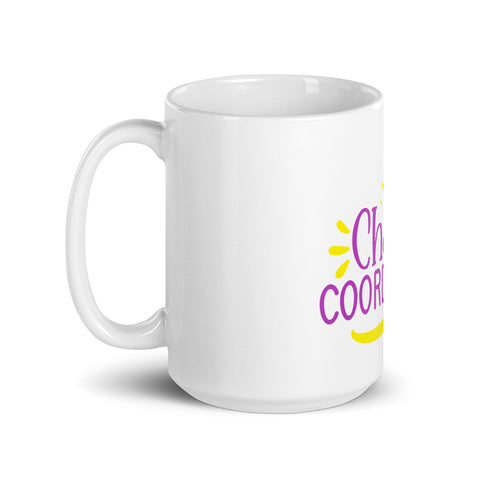 Chaos Coordinator White glossy mug