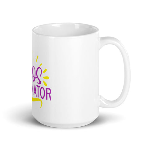 Chaos Coordinator White glossy mug